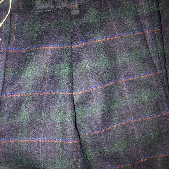 NWT! Trendy Trousers Navy, Hunter, Tan Plaid Style - Picture 3 of 10